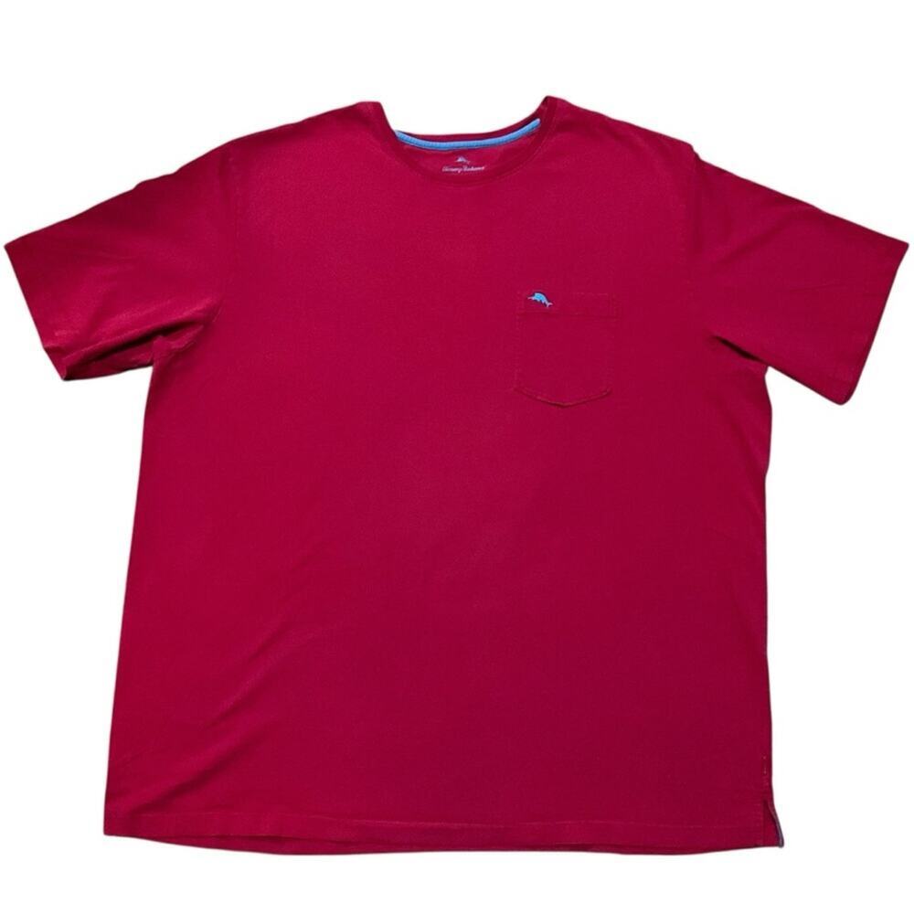 Tommy Bahama Men's Shirt Red Short Sleeve Tee Size 3XT EUC
